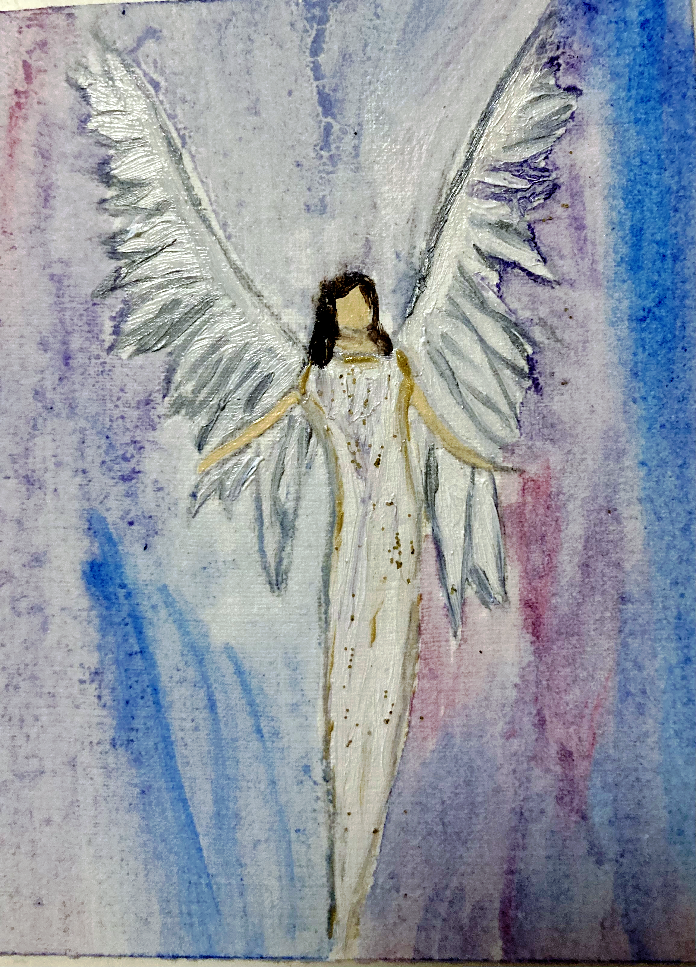 „Engel II“ 
Malblock 8,5x12cm