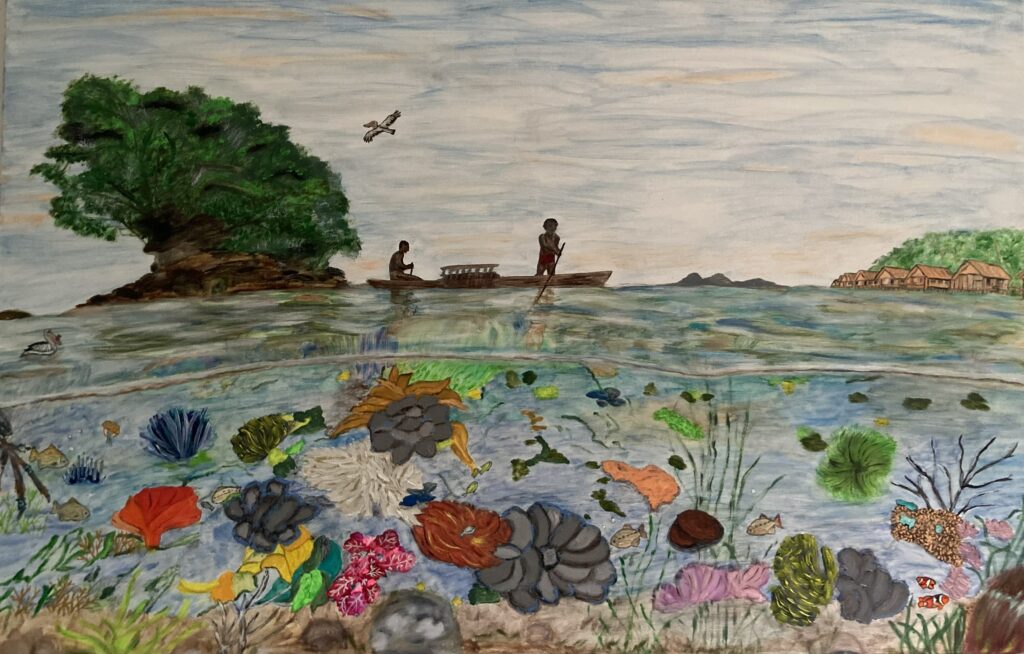 Mangroven - Über- und Unterwasser Leinwand 75x115cm